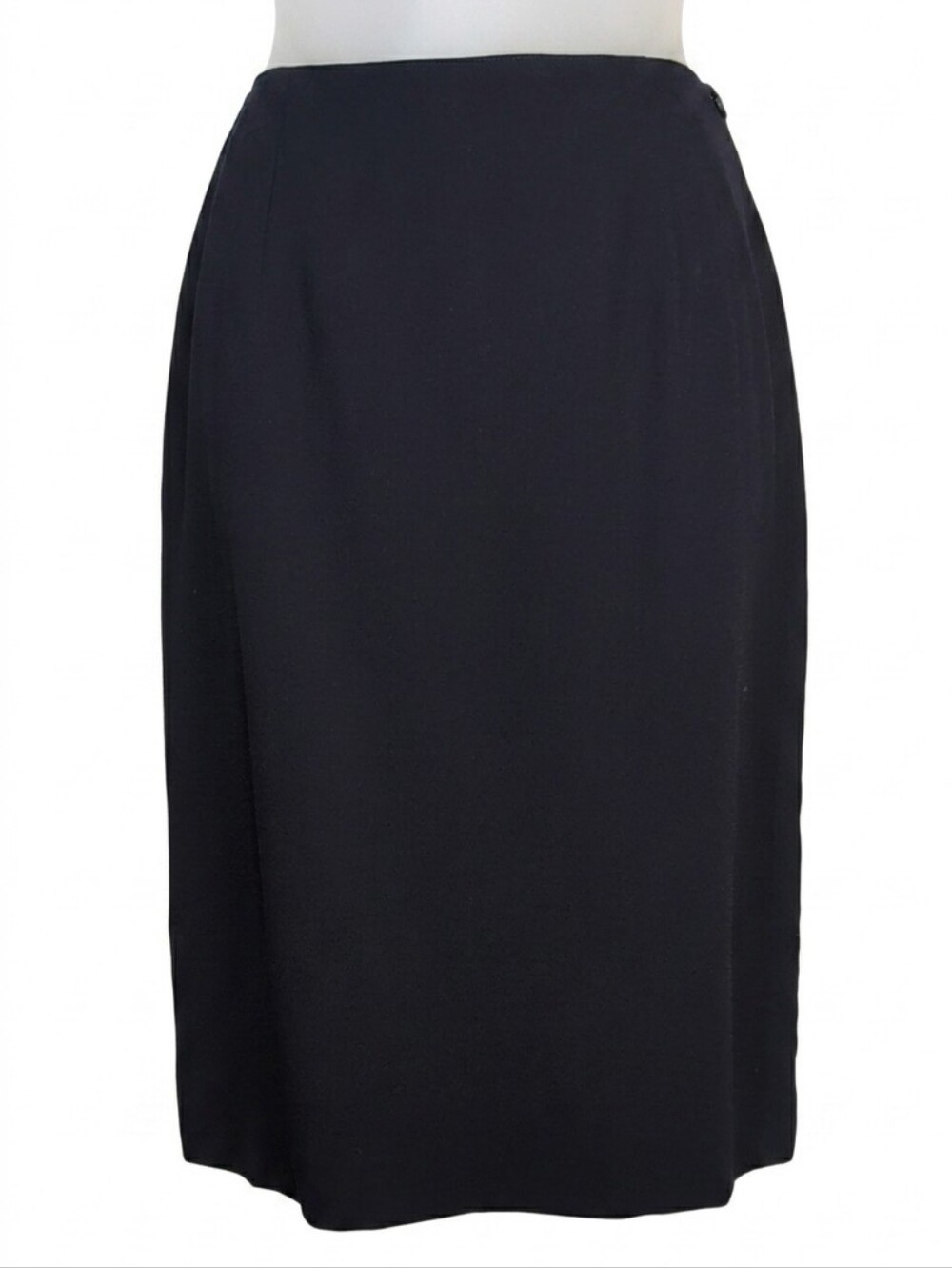 Jones New York Separates Navy Blue Pencil Skirt Lined Front Vent Size 8 Workwear